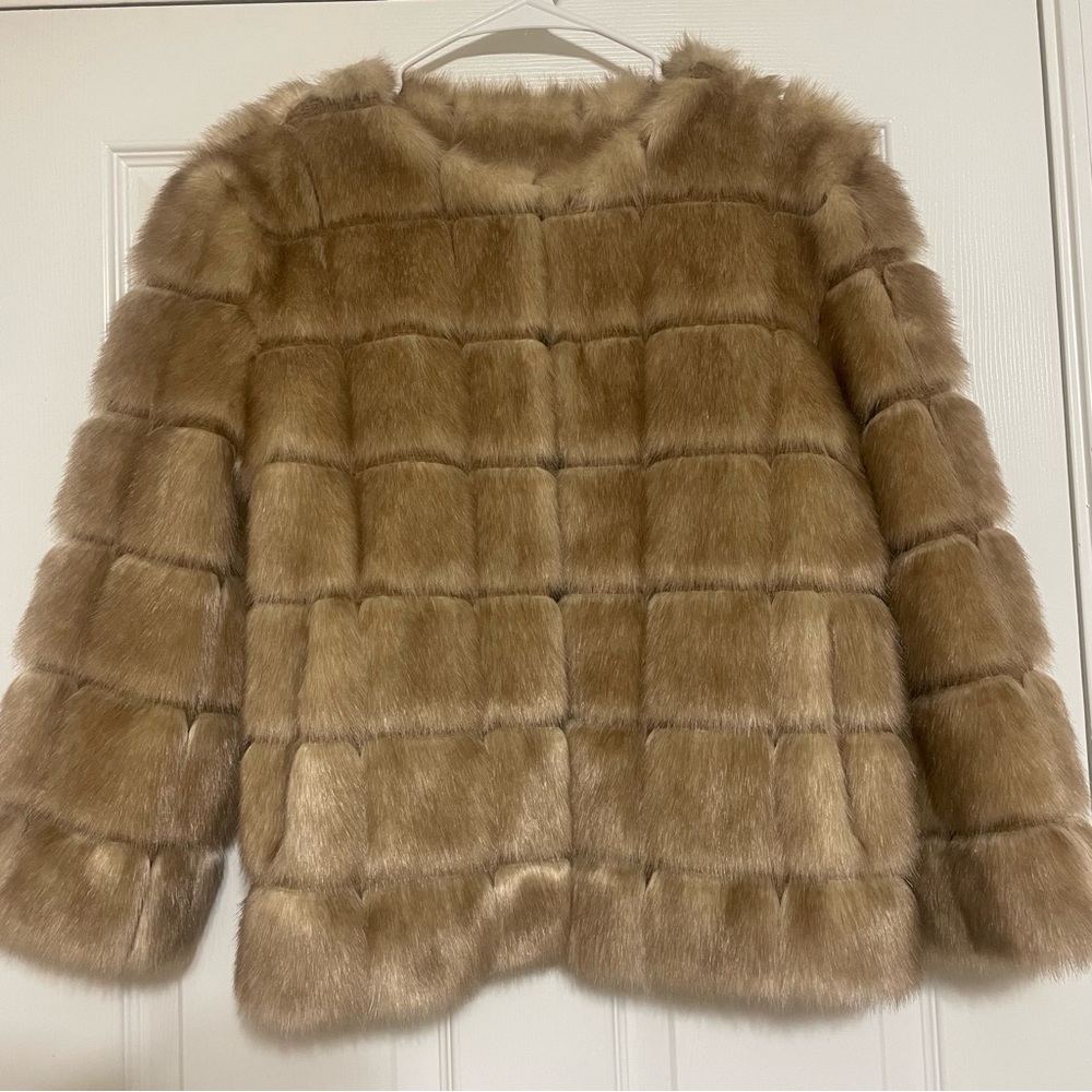 Tahari Faux Fur Coat